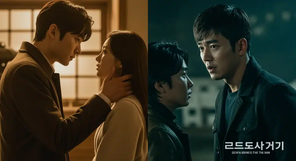 Visual comparison of romantic and dramatic elements in classic K-dramas.