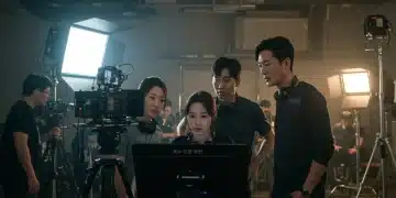 K-drama cinematographers discussing US production on set
