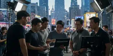 K-Drama director discussing US filming regulations on set