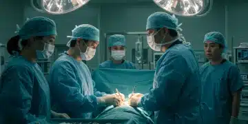 Doctors in scrubs performing surgery, a dramatic scene from a K-Drama medical drama.