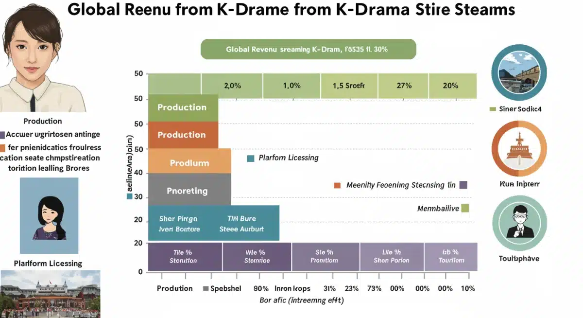 Global revenue distribution from K-drama streaming and related industries
