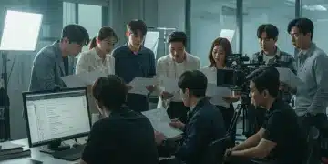 U.S. Visa Changes 2026: K-Drama Crew Production Guide K-drama production team reviewing U.S. visa documents for 2026 changes