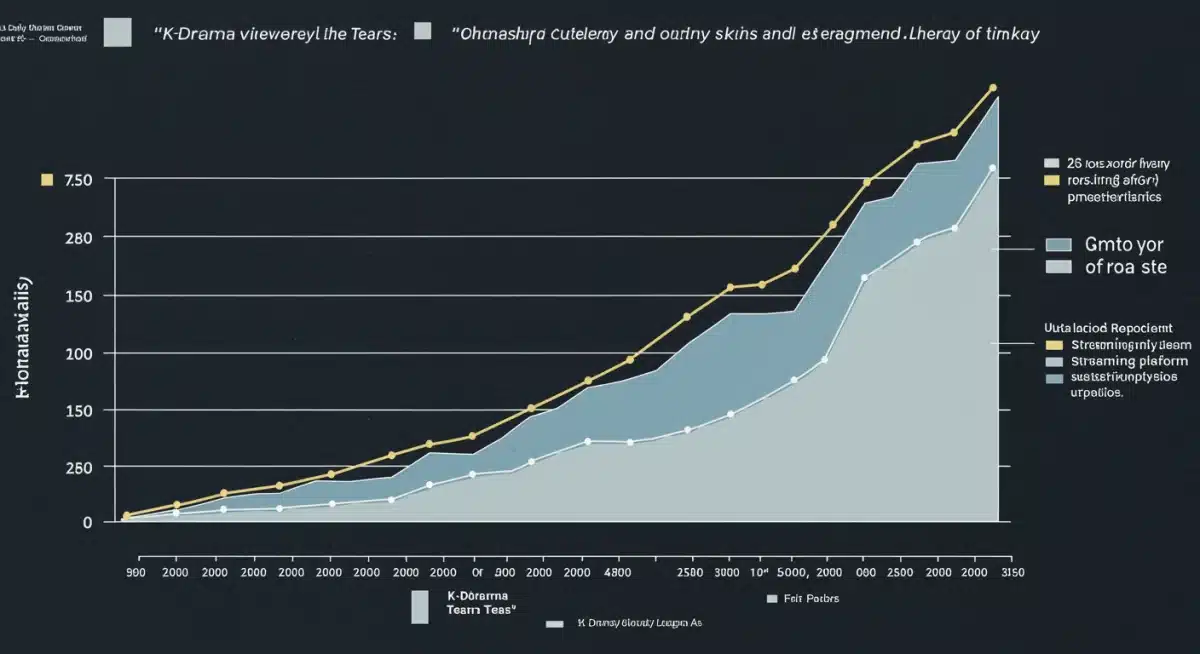 Graph showing surge in US K-drama viewership post-Queen of Tears finale.